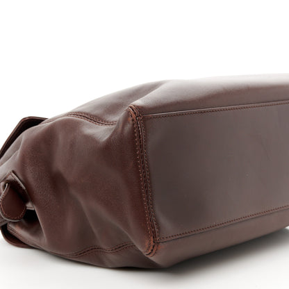 Chanel Lambskin Logo Messenger Flap Brown 10 of 16