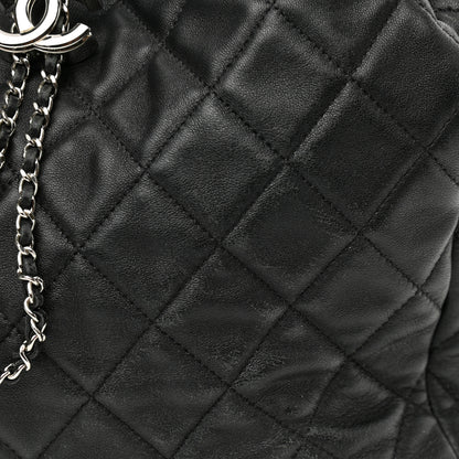 Chanel Lambskin Quilted CC Chain Bucket Bag Black 15 of 16