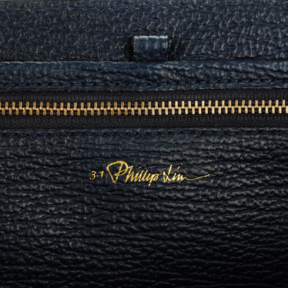 3.1 Phillip Lim 3.1 Textured Calfskin Medium Pashli Satchel Ink 6 of 7