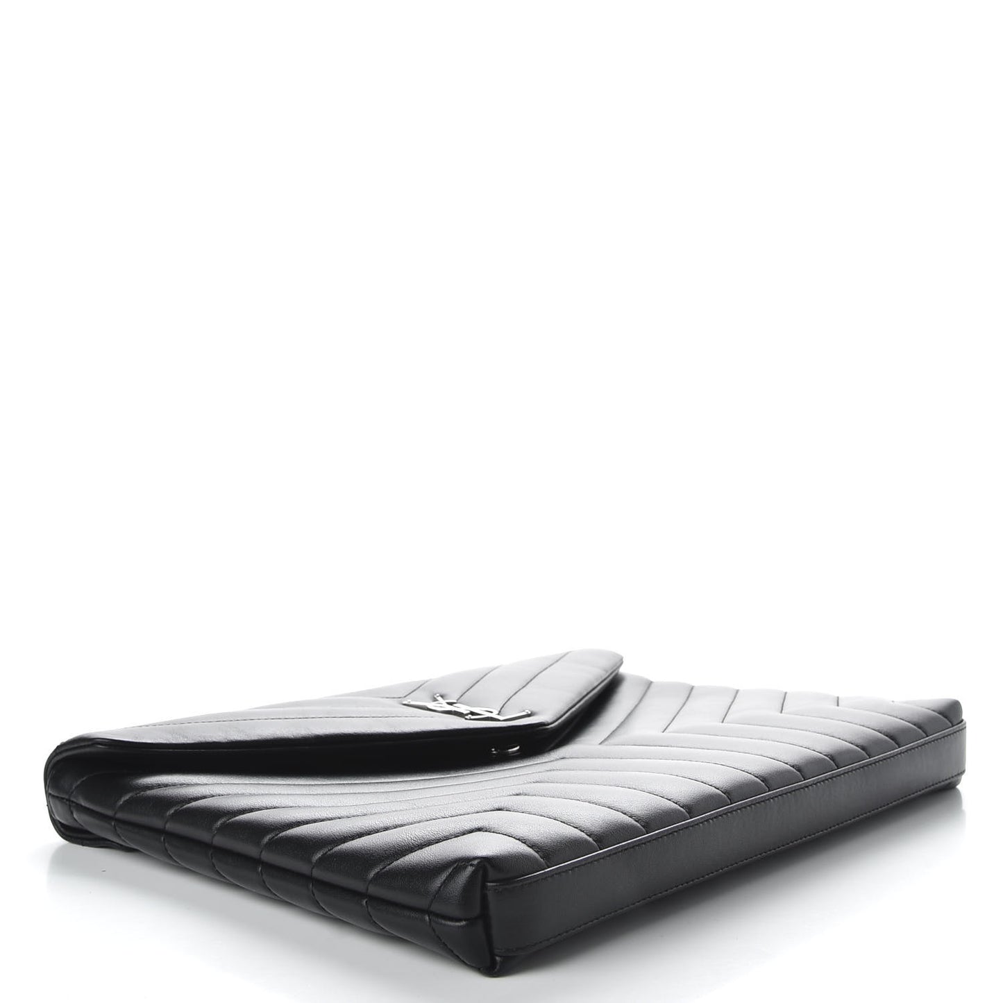 Calfskin Y Quilted Monogram Loulou Document Holder Black