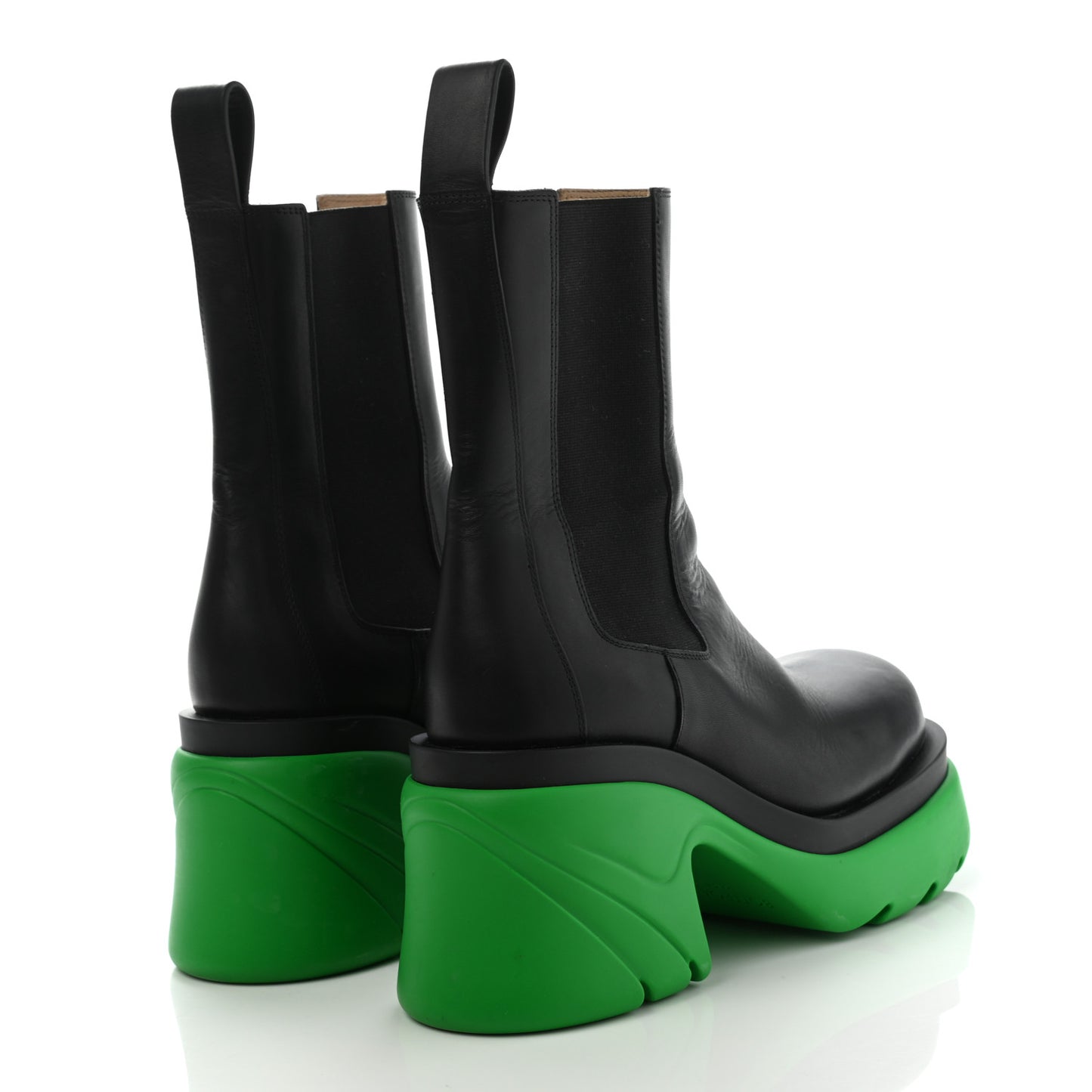 Calfskin The Flash Chelsea Boots 38 Black Grass