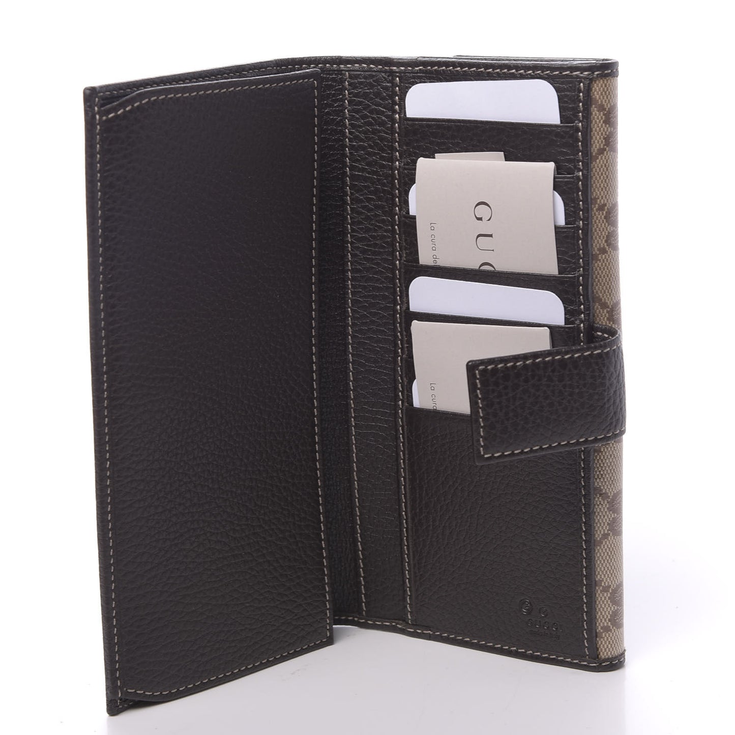Crystal Monogram Continental Wallet Brown