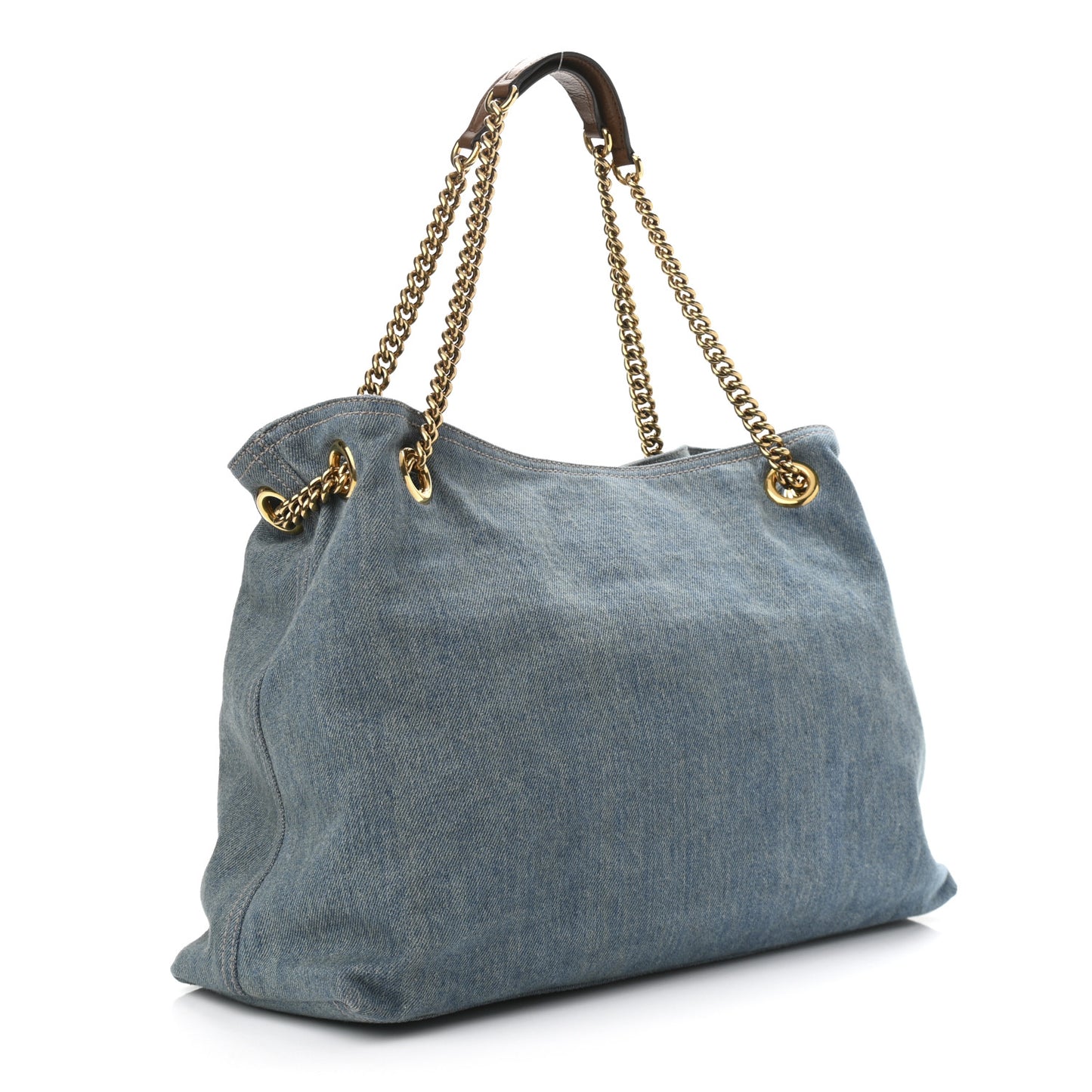Denim Medium Soho Chain Shoulder Bag Blue