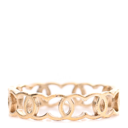 Chanel Metal CC Ring 54 6.75 Gold 1 of 5