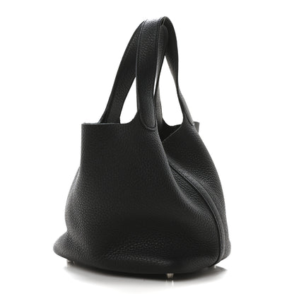 Hermes Taurillon Clemence Picotin Lock 18 PM Black 3 of 9