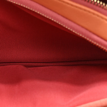 Chanel Goatskin Quilted Tri-Color In & Out Waist Bag Orange Green Pink 6 of 12