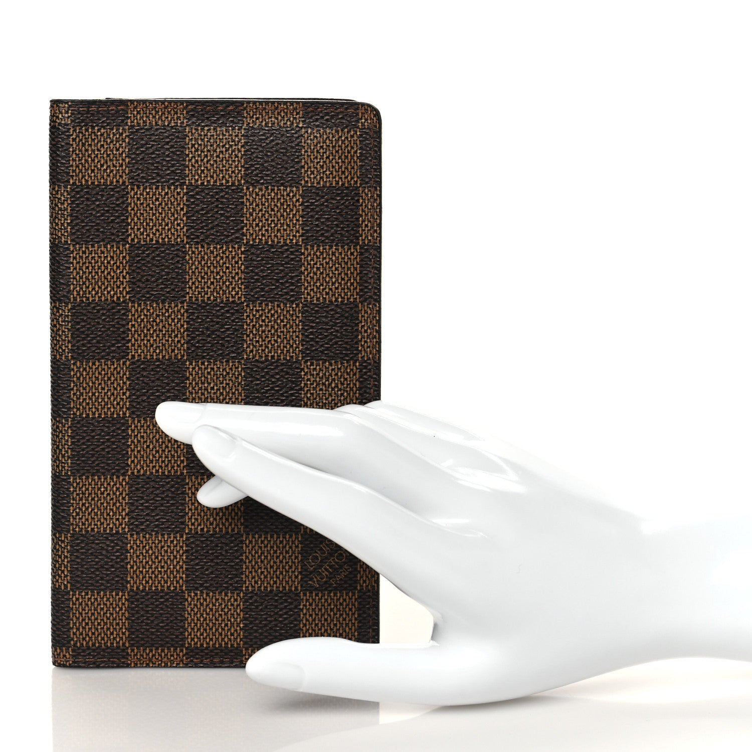 Louis Vuitton Damier Ebene Checkbook Cover Wallet 2 of 8