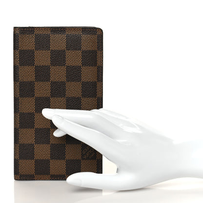 Louis Vuitton Damier Ebene Checkbook Cover Wallet 2 of 8