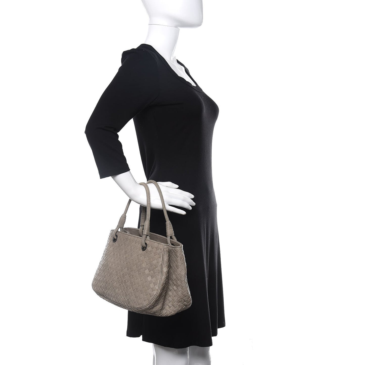 Nappa Intrecciato Woven Tote Fume Cement