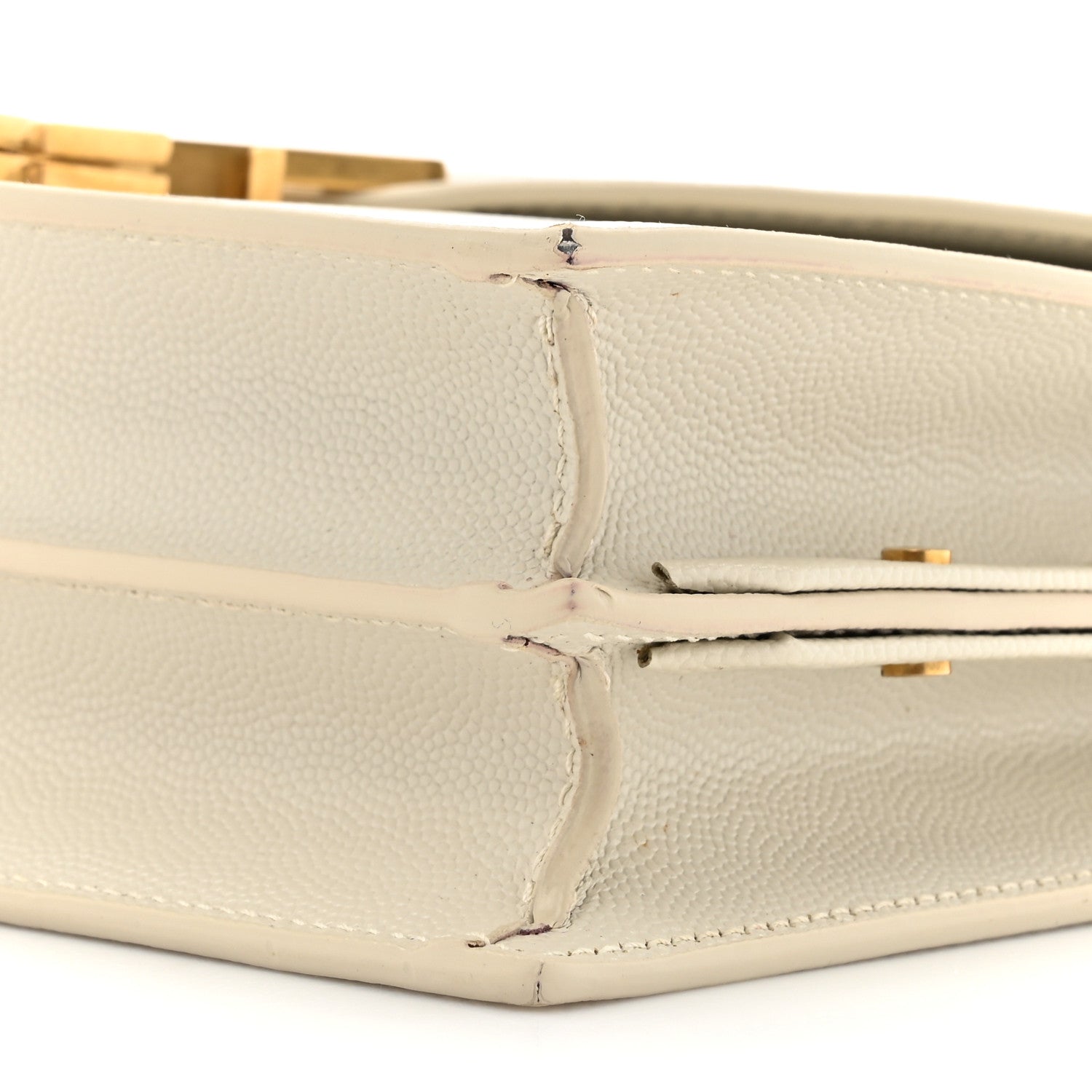 Saint Laurent Grain De Poudre Monogram Cassandra Clasp Bag Crema Soft 10 of 18