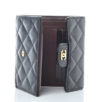 Chanel Caviar Quilted Compact Flap Wallet Black 5 of 9