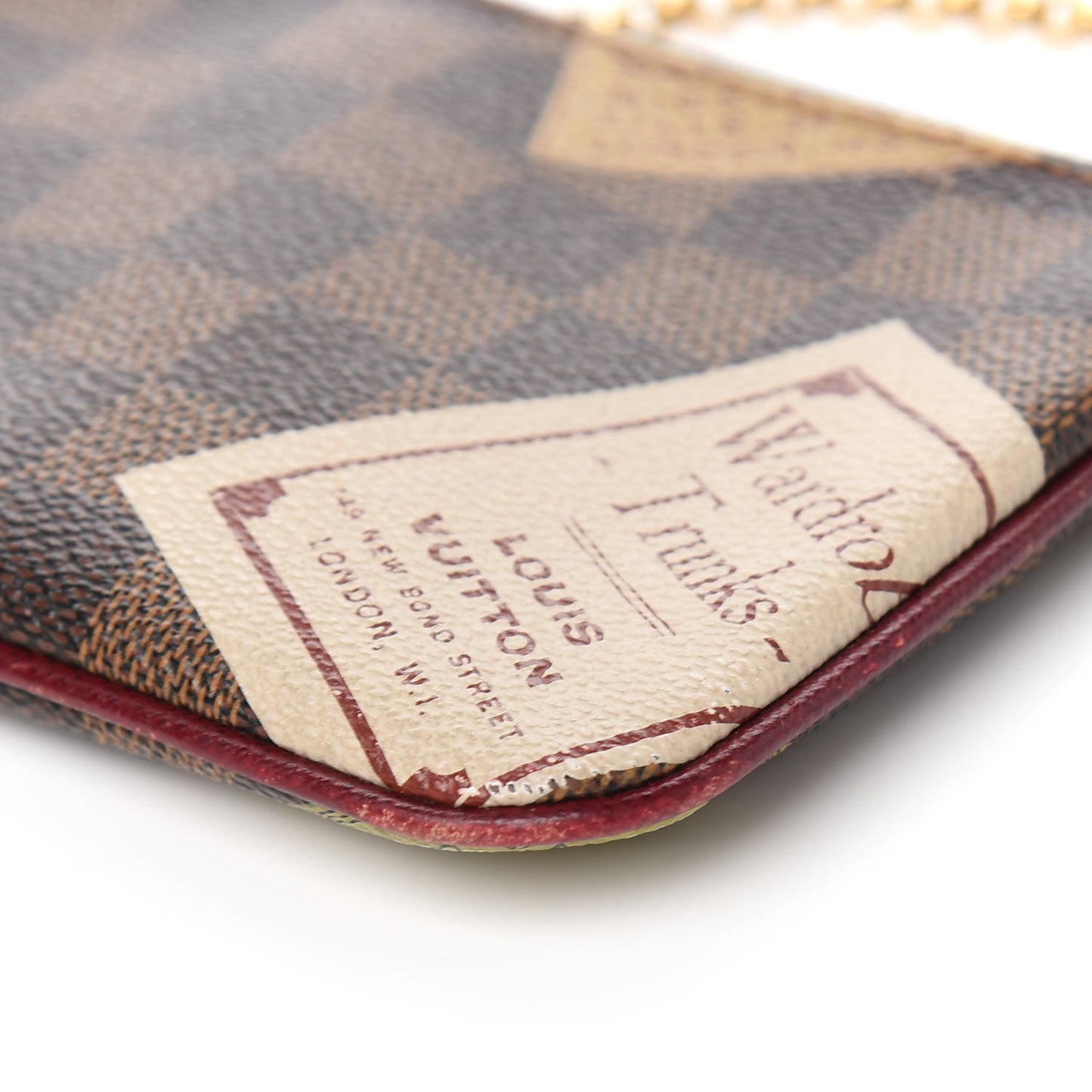 Damier Ebene Trunks Labels Pochette Milla MM