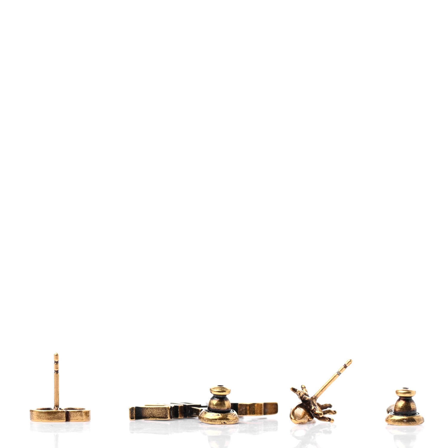 Christian Dior Metal J'Adior Earrings Aged Gold 3 of 4