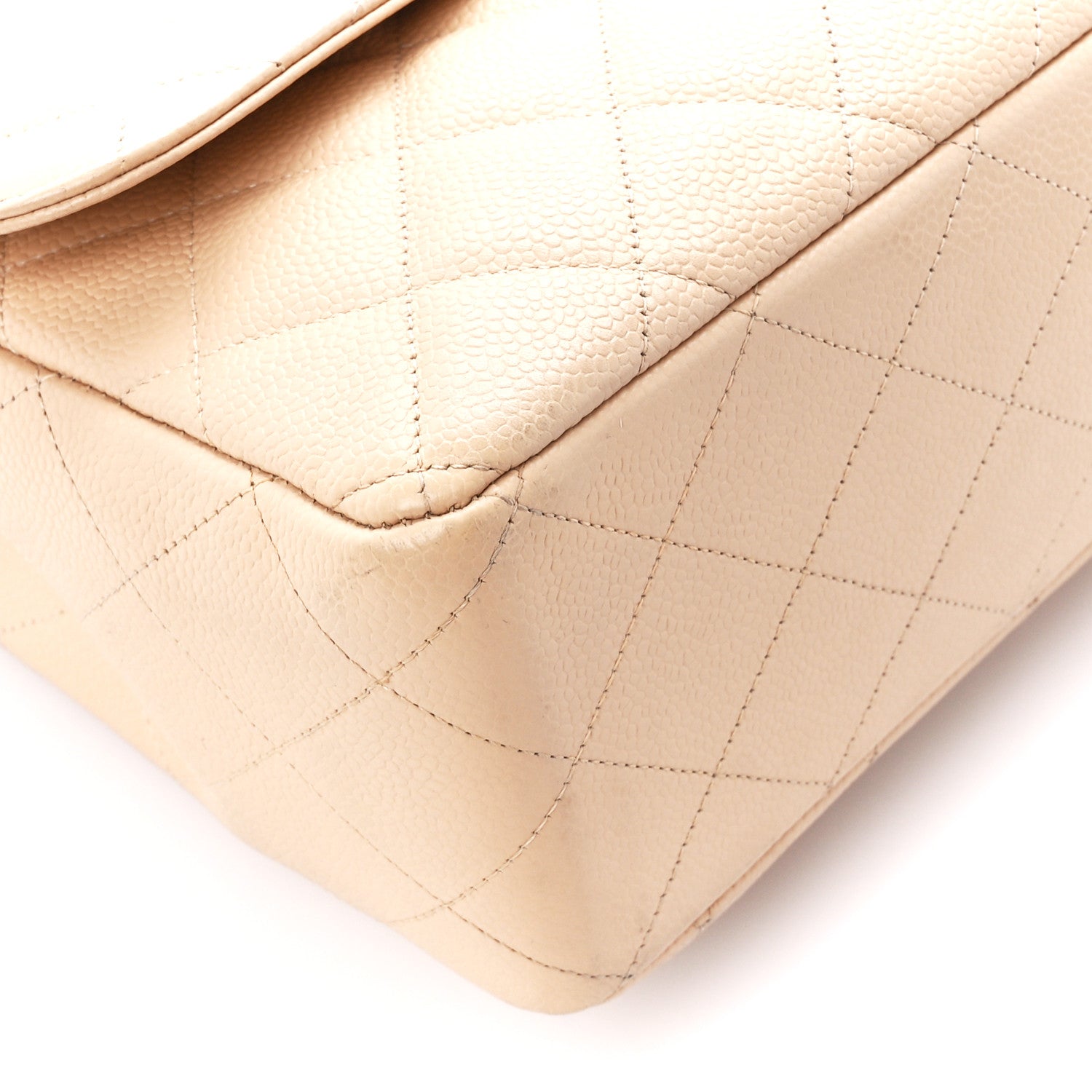 Chanel Caviar Quilted Jumbo Single Flap Beige 10 of 12