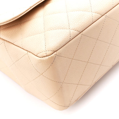 Chanel Caviar Quilted Jumbo Single Flap Beige 10 of 12