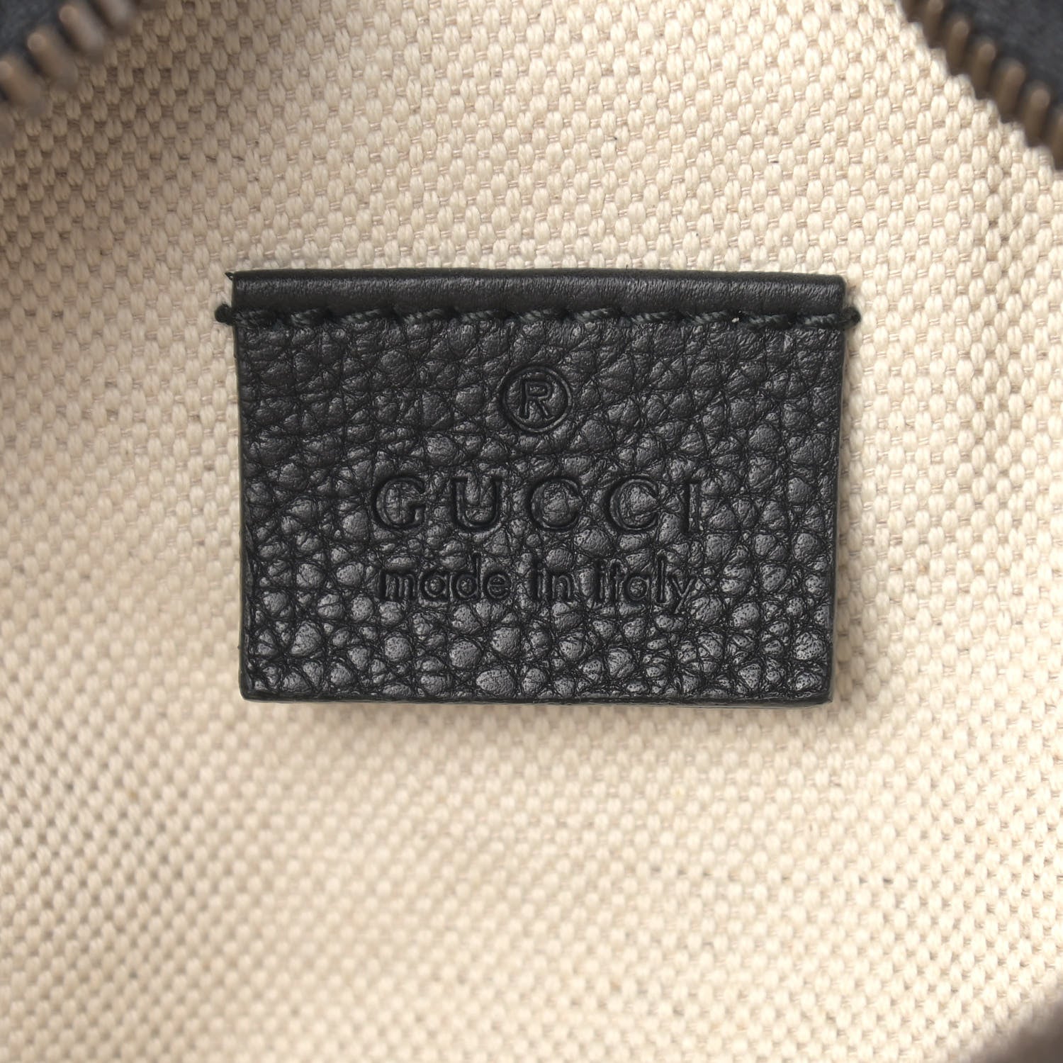 Gucci Grained Calfskin Small Logo Belt Bag Black 6 of 9