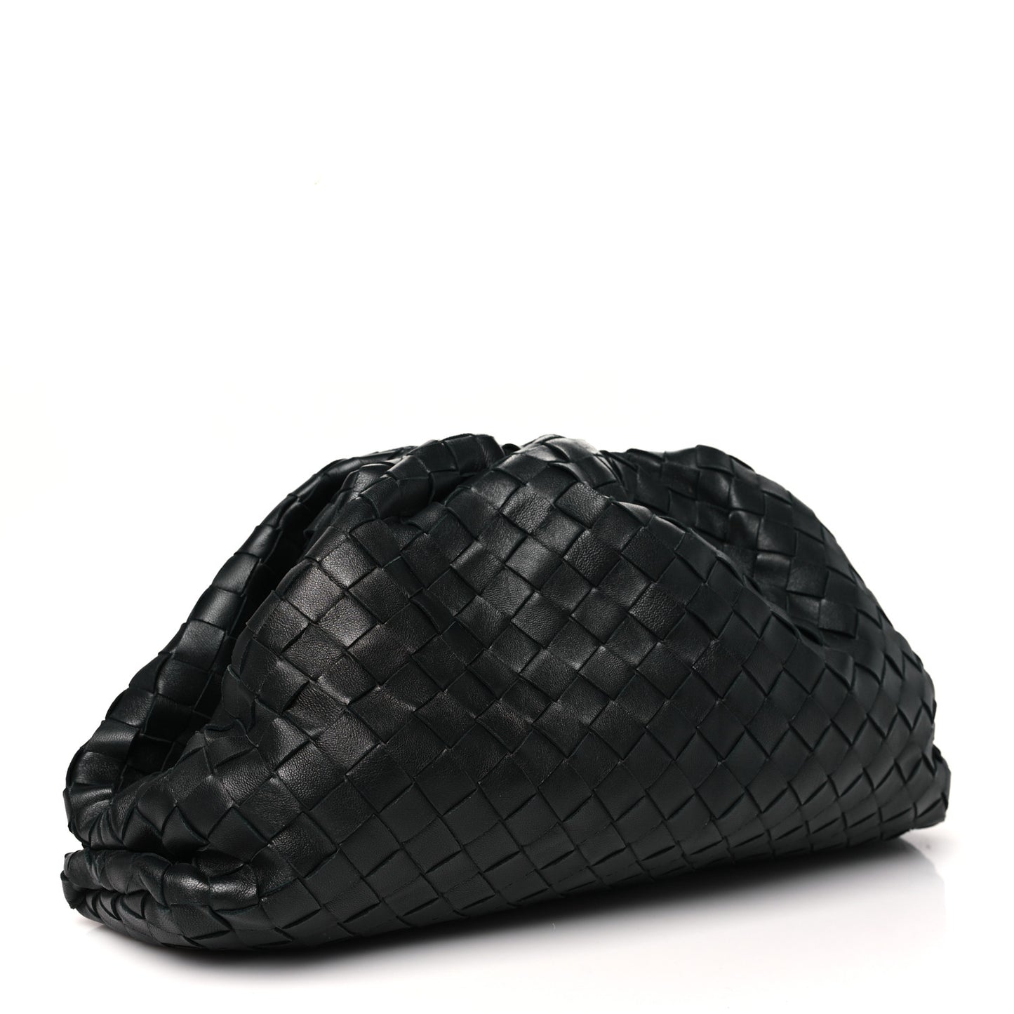 Nappa Maxi Intrecciato The Pouch Oversized Clutch Black