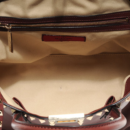 Valentino Garavani Leather Rockstud Dome Satchel Prun 7 of 7