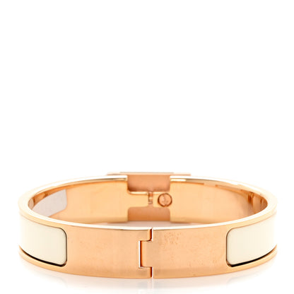 Hermes Enamel Anneau Bracelet PM White 3 of 5