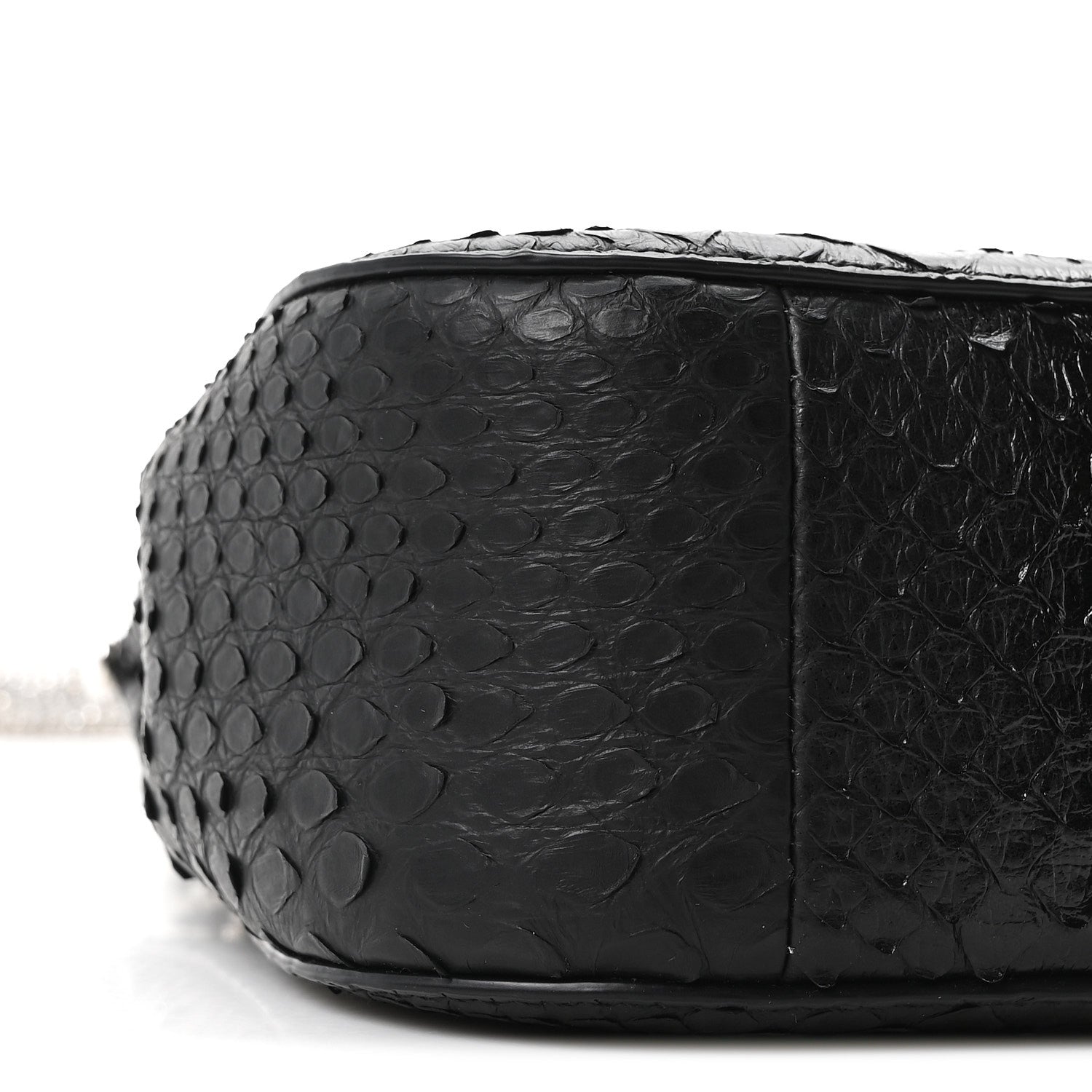 Alexander McQueen Snakeskin Crystal Mini T Bar Top Handle Black 8 of 9