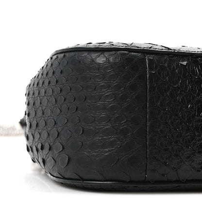 Alexander McQueen Snakeskin Crystal Mini T Bar Top Handle Black 8 of 9