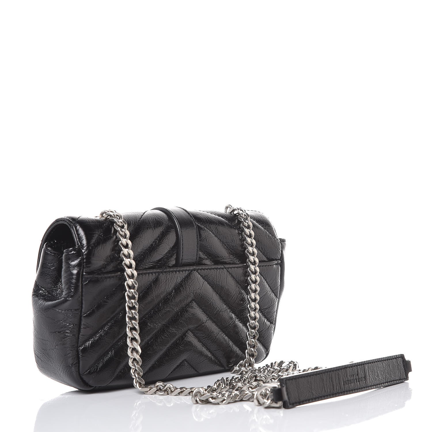 Saint Laurent Calfskin Matelassé Monogram Classic Baby Punk Chain Bag Black 3 of 7
