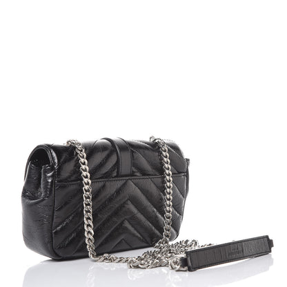 Saint Laurent Calfskin Matelassé Monogram Classic Baby Punk Chain Bag Black 3 of 7