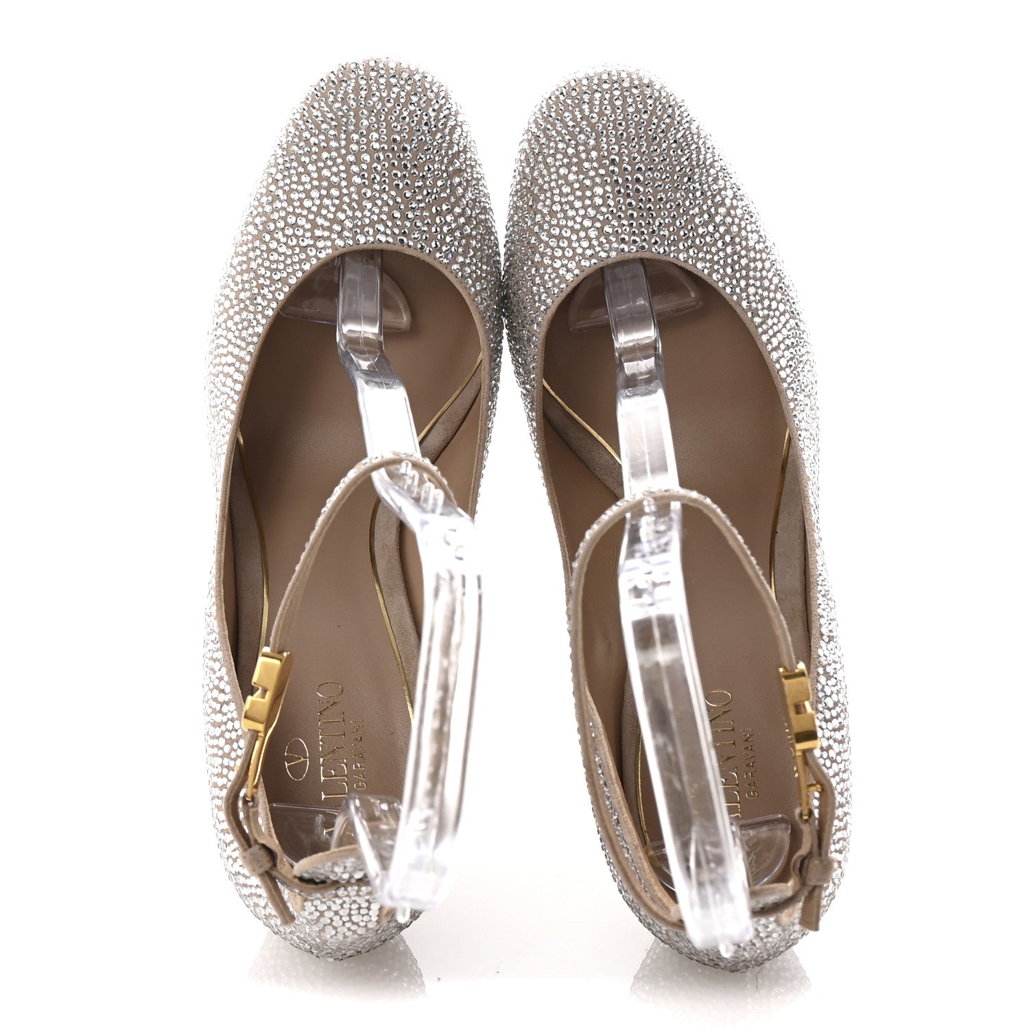Valentino Garavani Crystal Suede Tan-Go 55/155mm Platform Pumps 41 Rose Cannelle 2 of 9