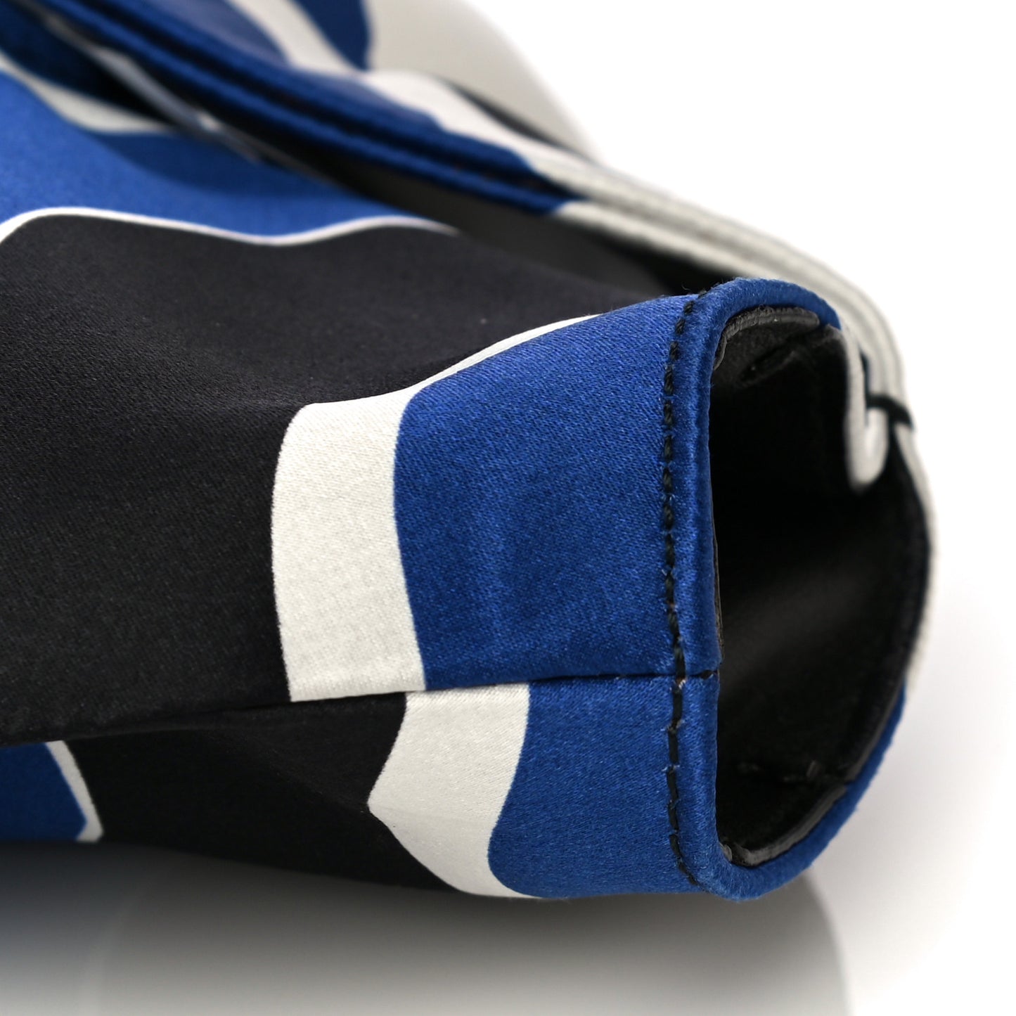 Silk Flower Collage De Manta Clutch Royal Blue Black