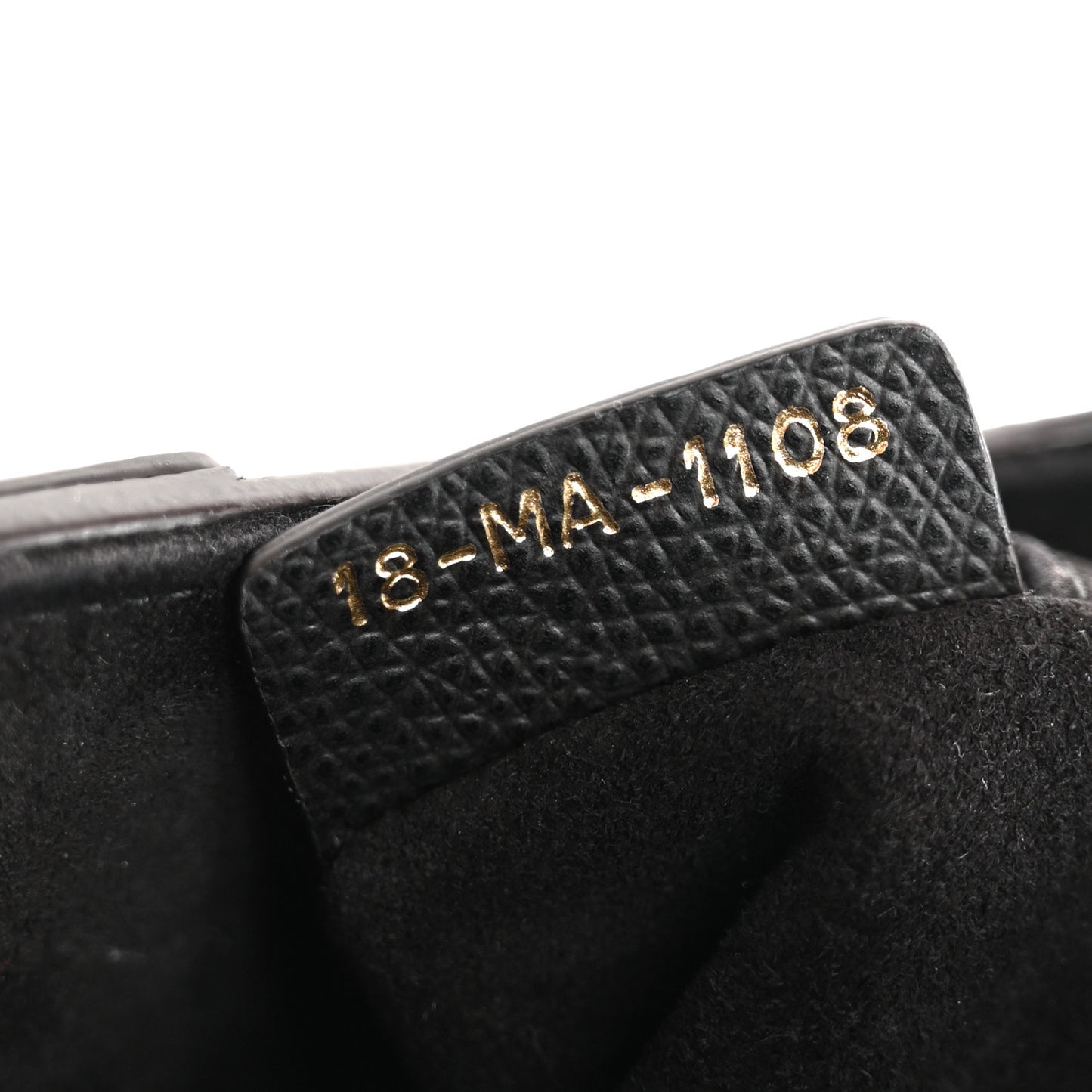 Grained Calfskin Mini Saddle Bag Black