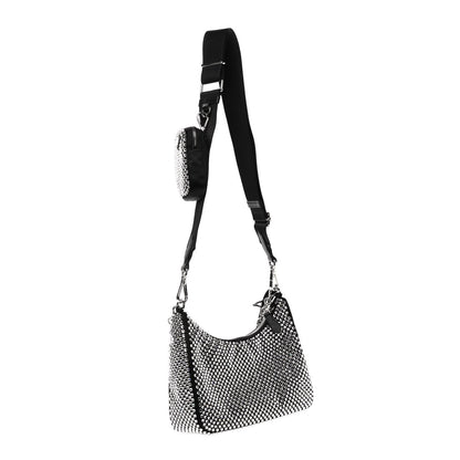Prada Satin Crystal Re-Edition 2005 Shoulder Bag Cristal 3 of 14