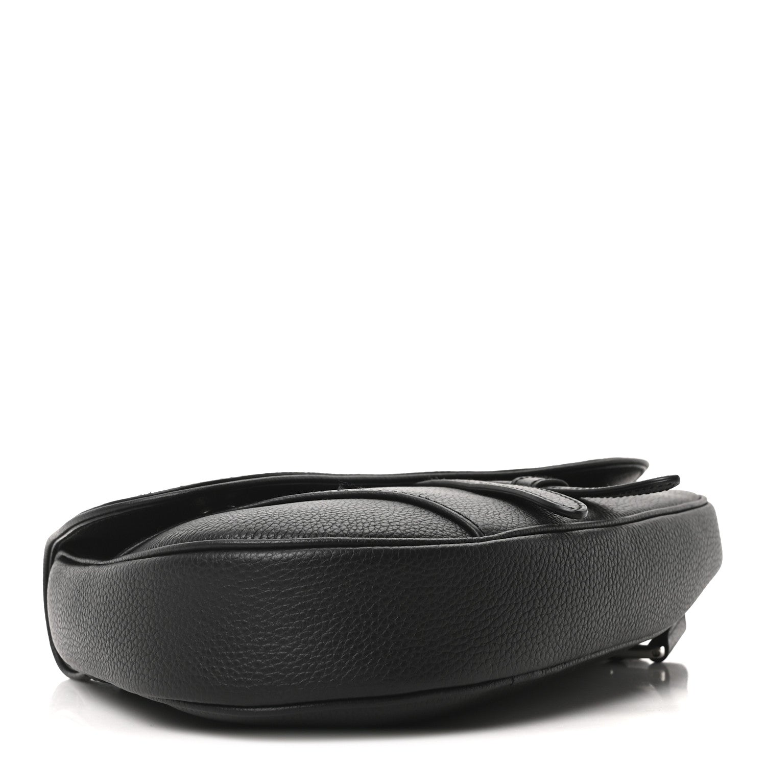 Christian Dior Grained Calfskin Kim Jones Saddle Bag Black 4 of 9