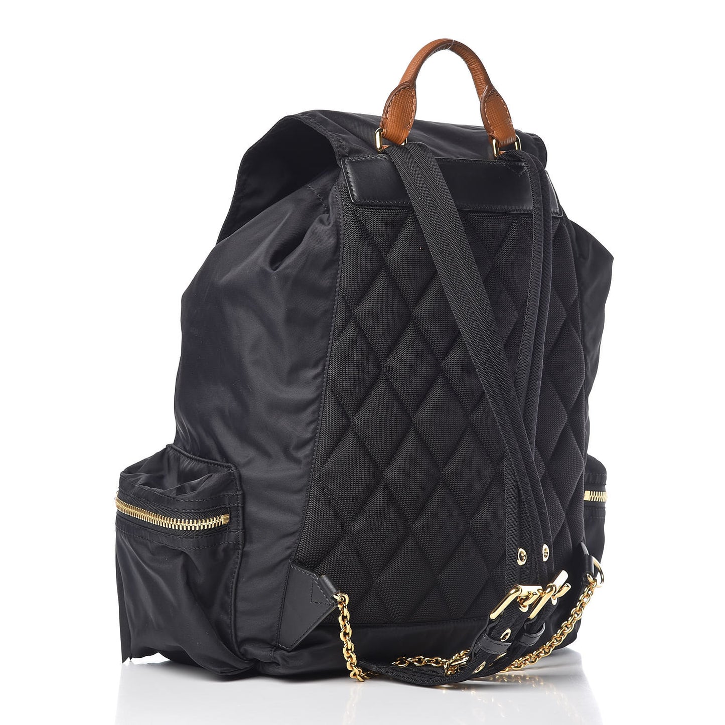 Nylon Large Rucksack Backpack Black