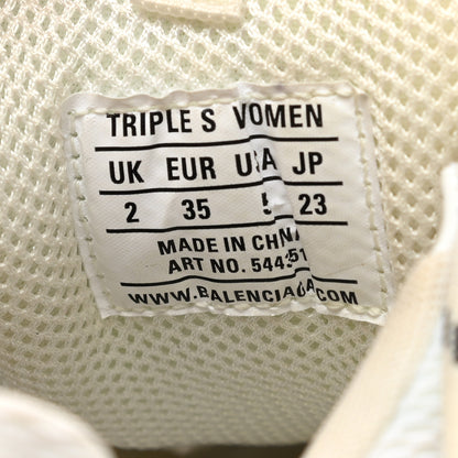 Balenciaga Fabric Mesh Clear Sole Womens Triple S Sneakers 35 White 8 of 12