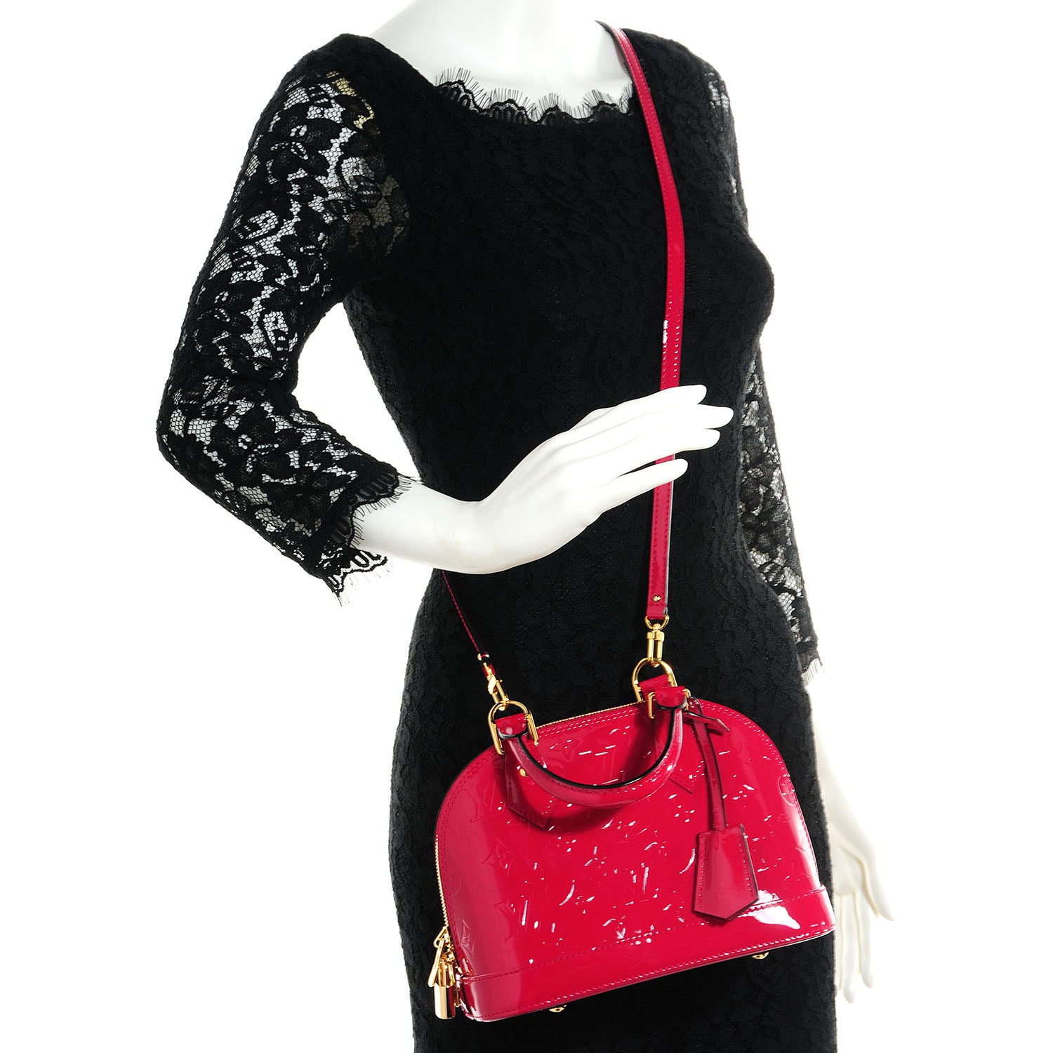 Louis Vuitton Vernis Alma BB Rose Indien 2 of 8