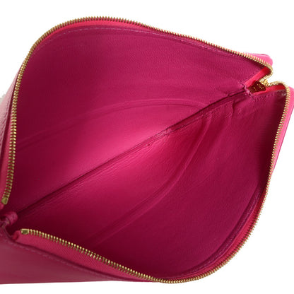 Celine Lambskin Bi-Color Solo Clutch Pouch Hibiscus 5 of 8
