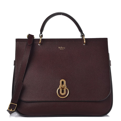 Mulberry Natural Grain Leather Amberley Satchel Oxblood 1 of 9