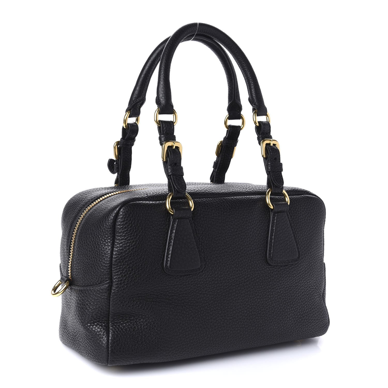 Prada Vitello Daino Bowler Black 3 of 9