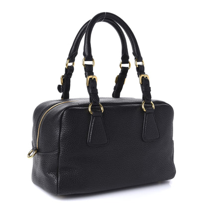 Prada Vitello Daino Bowler Black 3 of 9