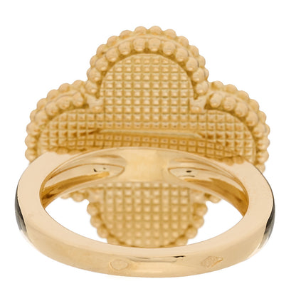 Van Cleef & Arpels 18K Yellow Gold Mother of Pearl Magic Alhambra Ring 52 6 5 of 6