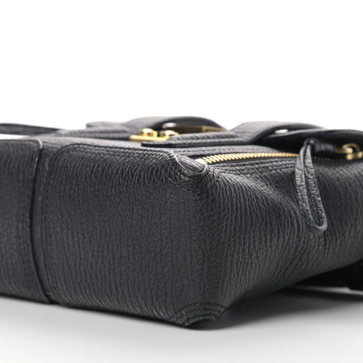 Textured Calfskin Mini Pashli Satchel Black
