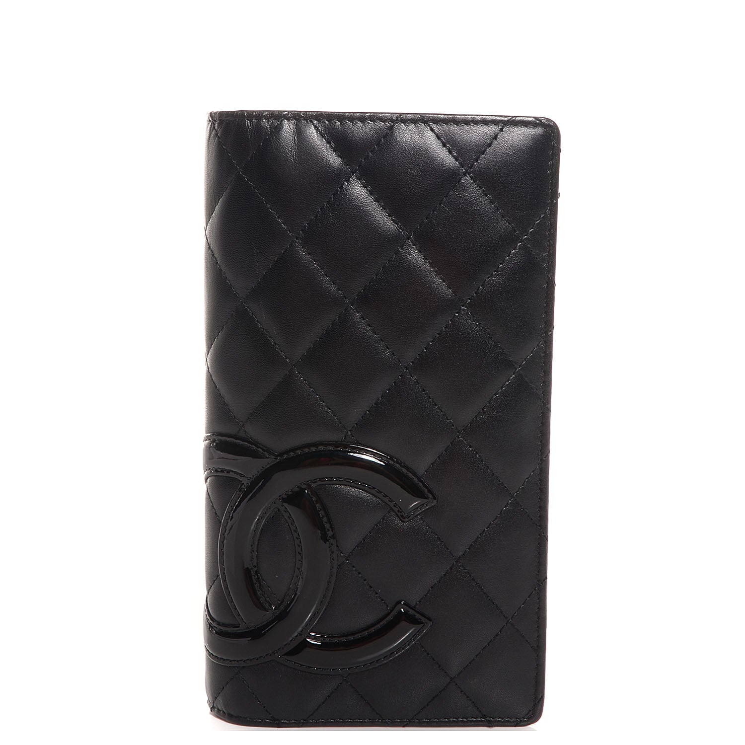 Chanel Calfskin Cambon Quilted Yen Wallet Black 1 of 9