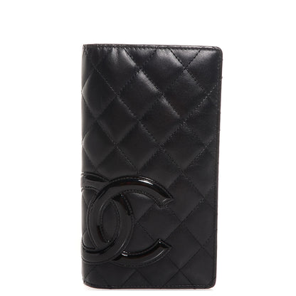 Chanel Calfskin Cambon Quilted Yen Wallet Black 1 of 9