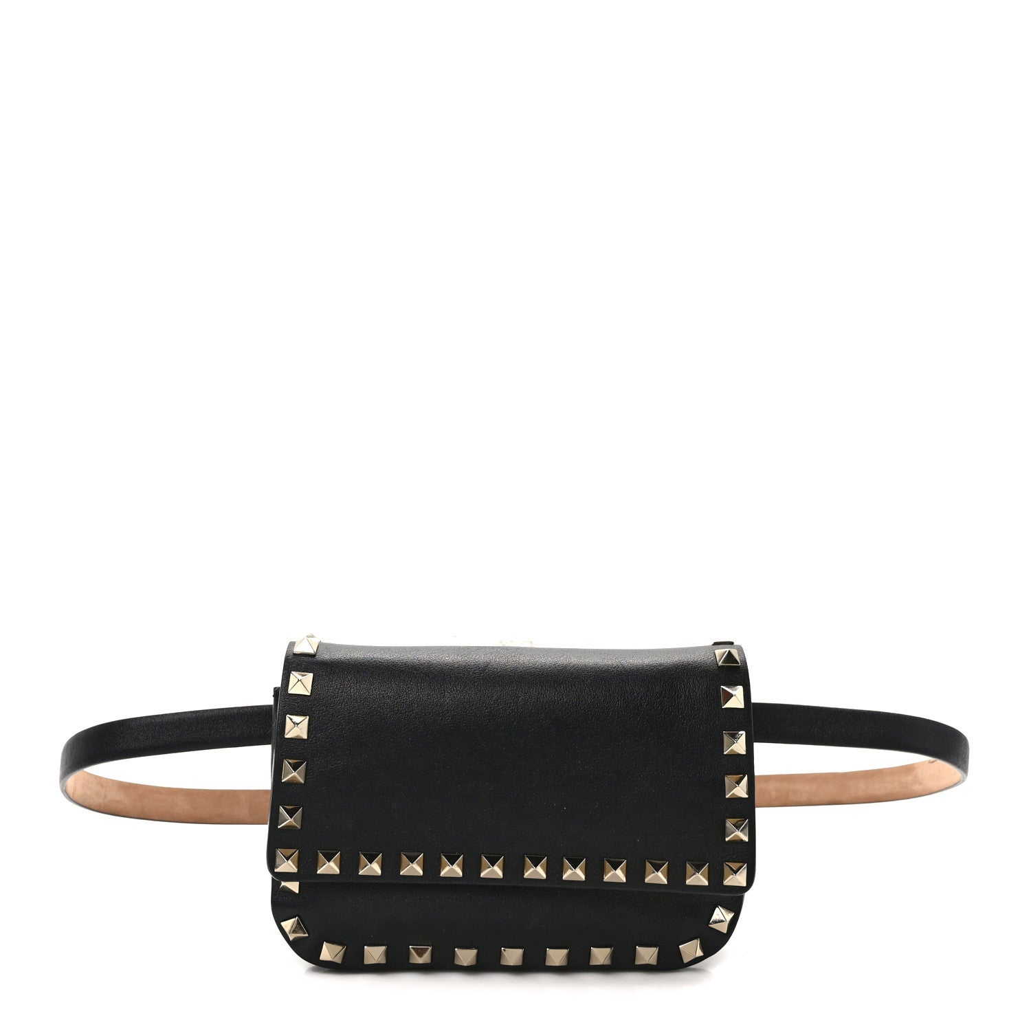 Valentino Garavani Calfskin Rockstud Belt Bag Black 1 of 12
