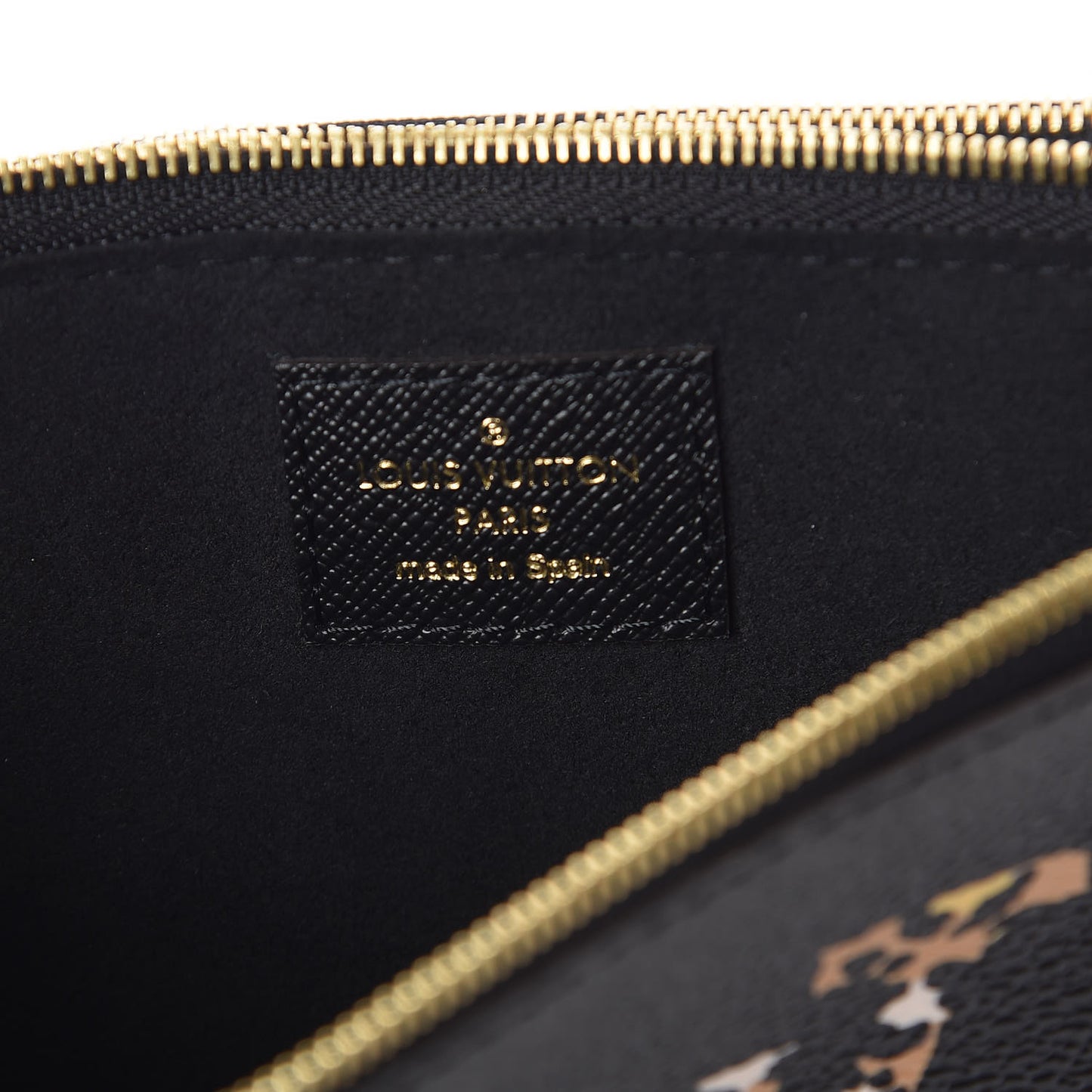 Monogram Giant Jungle Pochette Double Zip Black