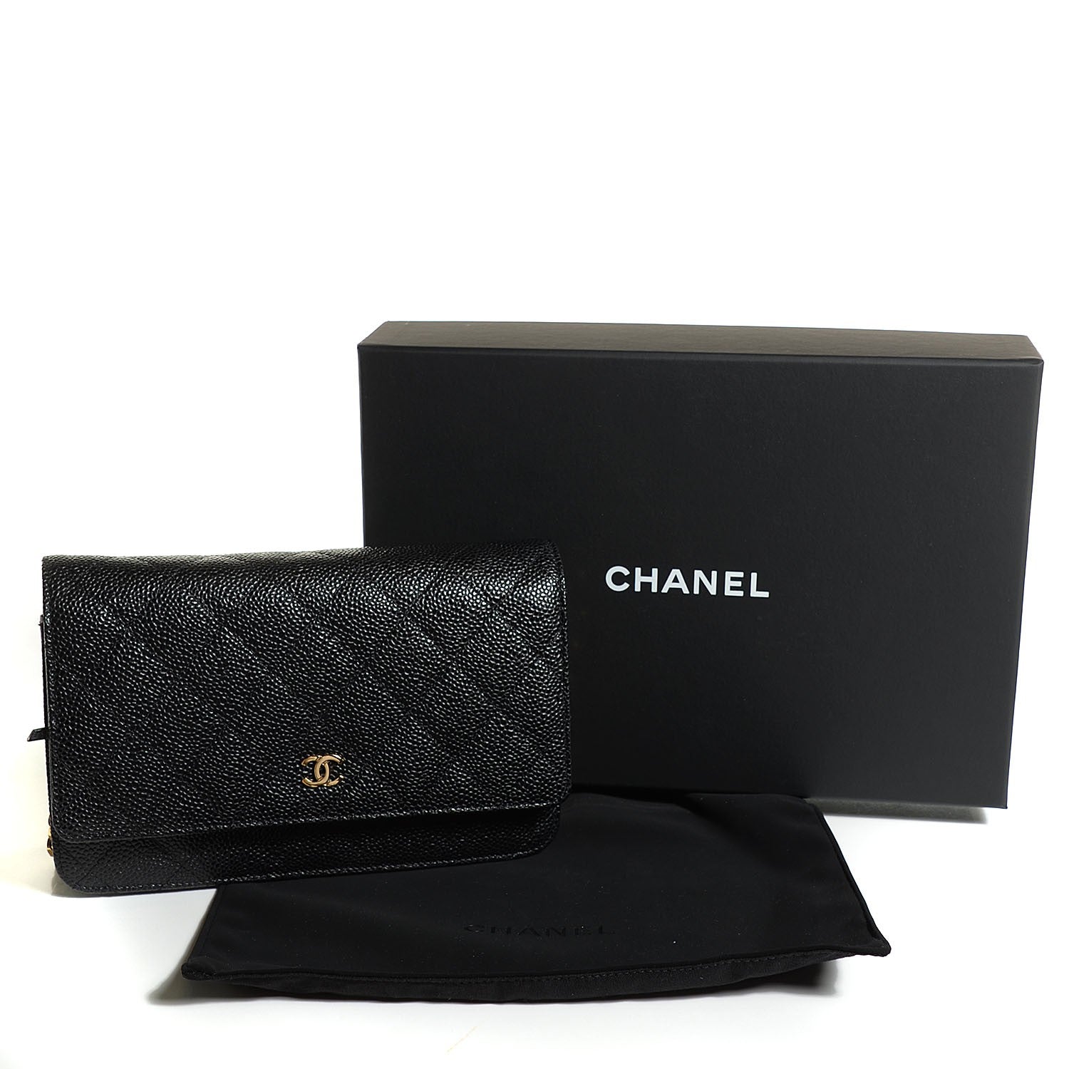 Chanel Caviar Quilted Wallet On Chain WOC Black 5 of 9