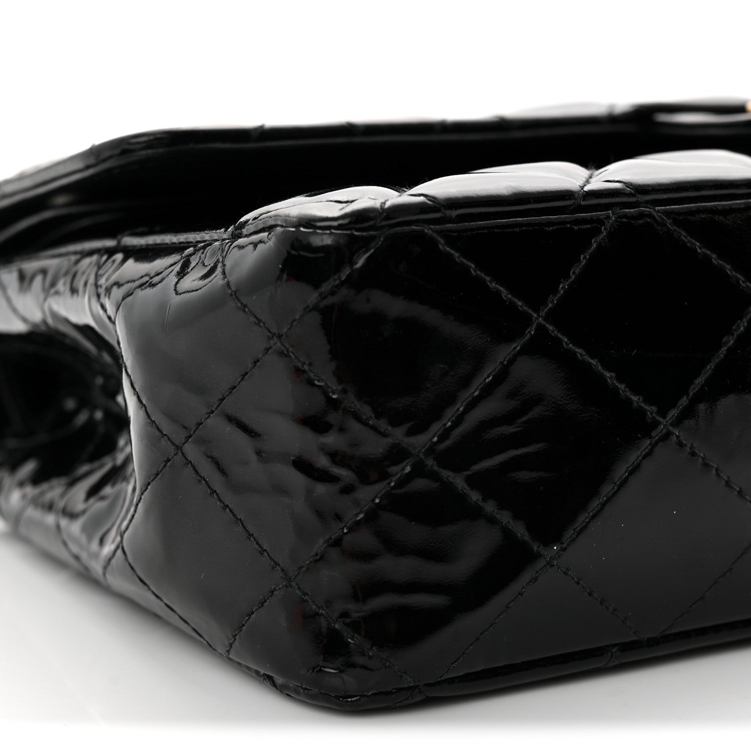 Chanel Patent Quilted Medium Double Flap Black 9 of 11