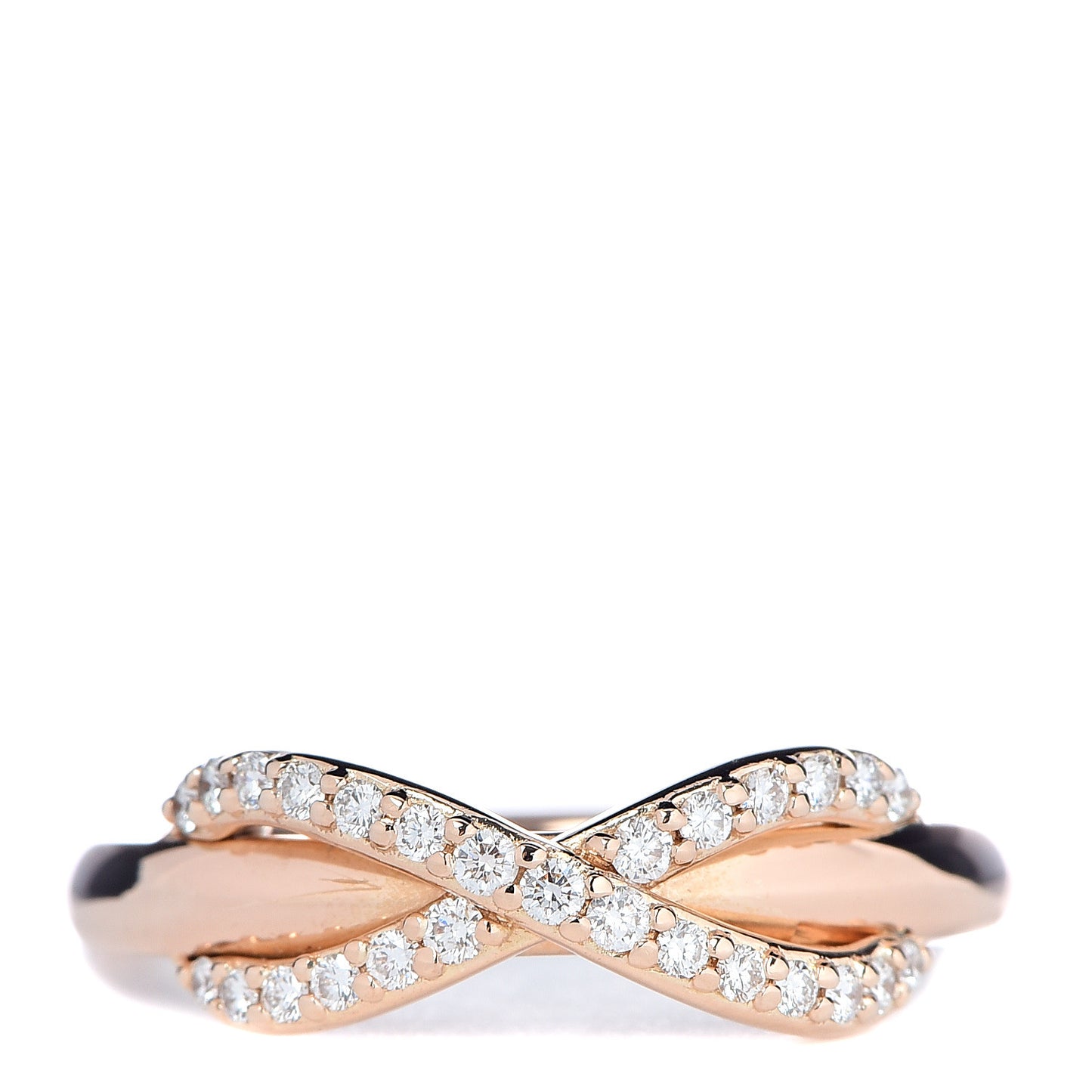 18K Rose Gold Diamond Infinity Ring 48 4.5