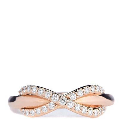 Tiffany 18K Rose Gold Diamond Infinity Ring 48 4.5 1 of 6