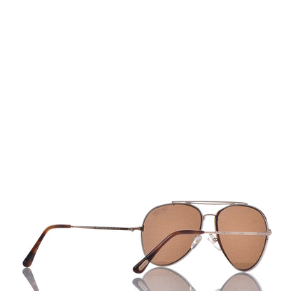 Tom Ford Indiana Aviator Sunglasses TF497 Brown Gold 4 of 8